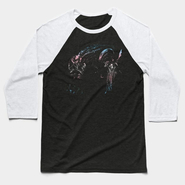 Trans Xeno Baseball T-Shirt by JonathanGrimmArt